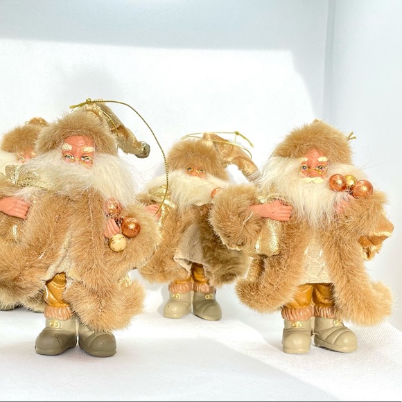 Natural Tone Santa Claus Christmas Tree Ornaments 4 - Picture 13 of 16